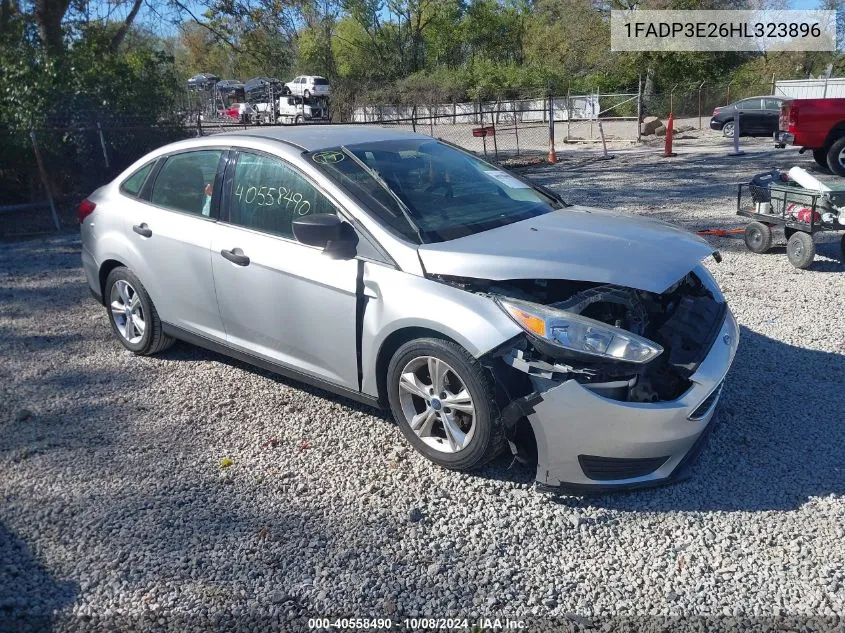 2017 Ford Focus S VIN: 1FADP3E26HL323896 Lot: 40558490