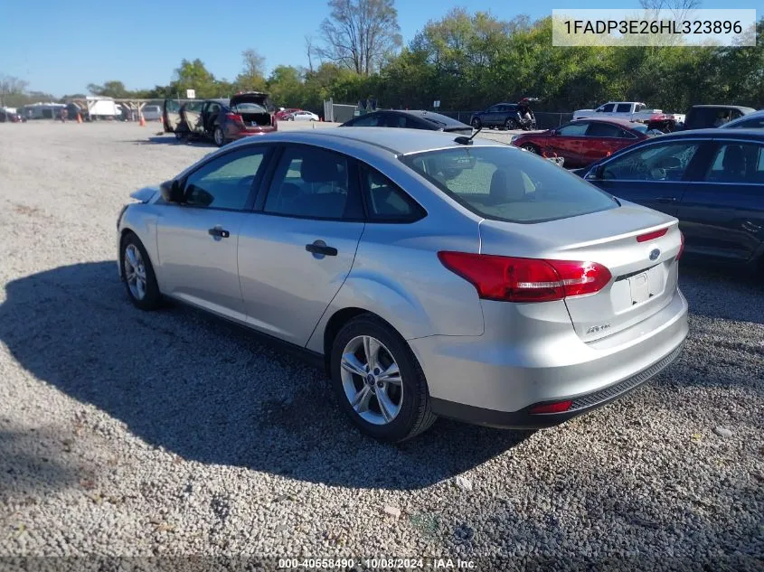 2017 Ford Focus S VIN: 1FADP3E26HL323896 Lot: 40558490