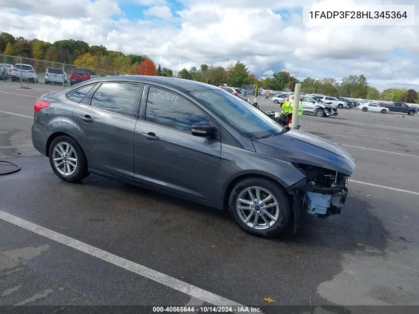 2017 Ford Focus Se VIN: 1FADP3F28HL345364 Lot: 40565644