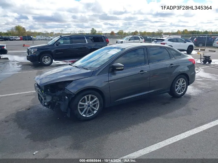 2017 Ford Focus Se VIN: 1FADP3F28HL345364 Lot: 40565644