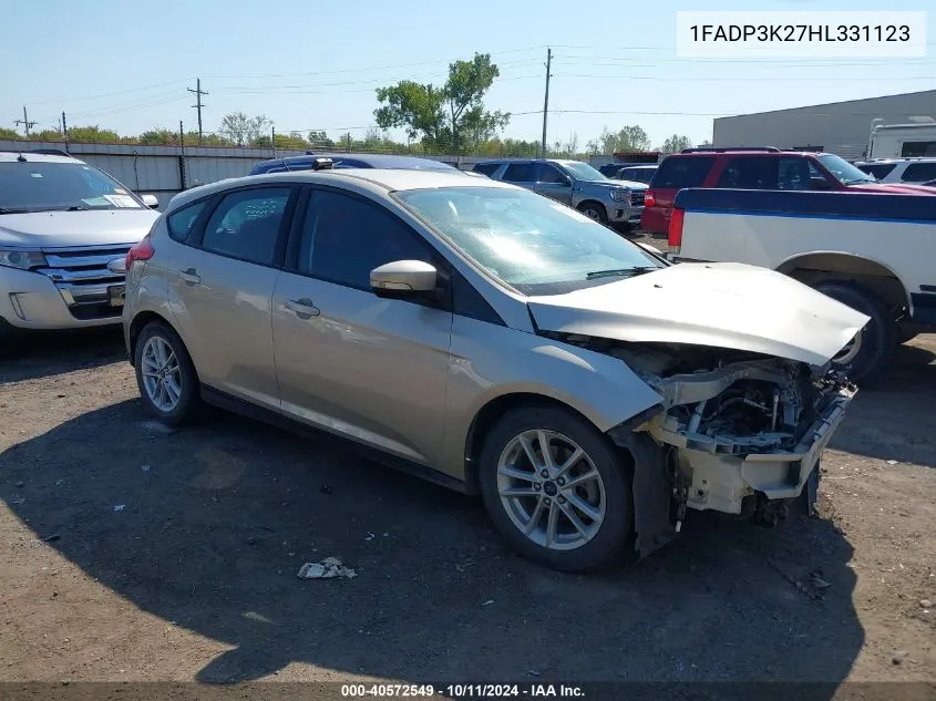 2017 Ford Focus Se VIN: 1FADP3K27HL331123 Lot: 40572549