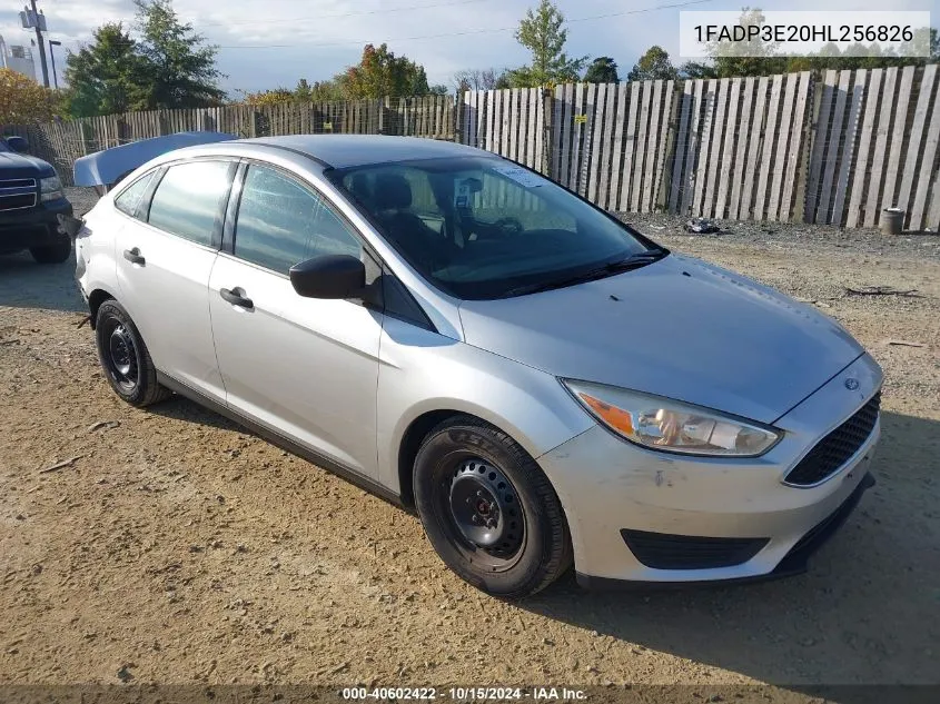 2017 Ford Focus S VIN: 1FADP3E20HL256826 Lot: 40602422