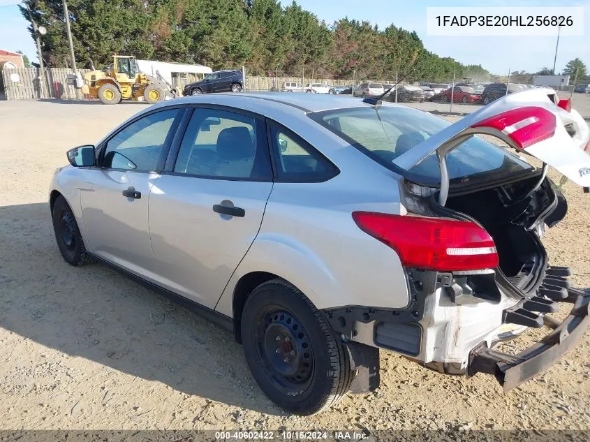 2017 Ford Focus S VIN: 1FADP3E20HL256826 Lot: 40602422