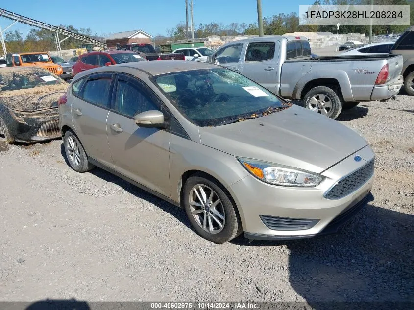 2017 Ford Focus Se VIN: 1FADP3K28HL208284 Lot: 40602975