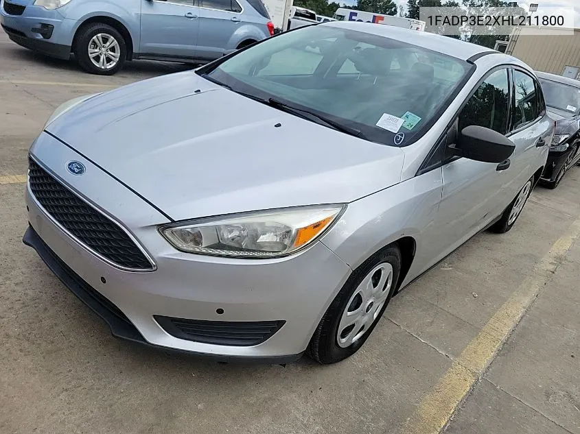 2017 Ford Focus S VIN: 1FADP3E2XHL211800 Lot: 40605175