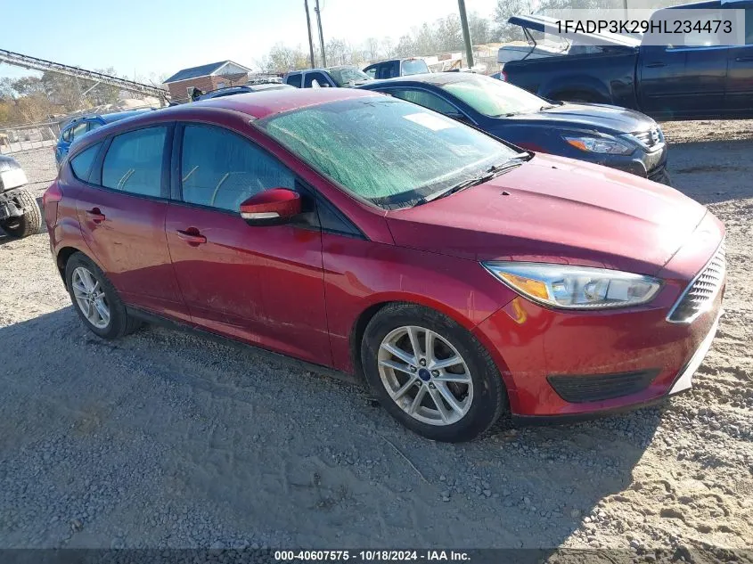 2017 Ford Focus Se VIN: 1FADP3K29HL234473 Lot: 40607575