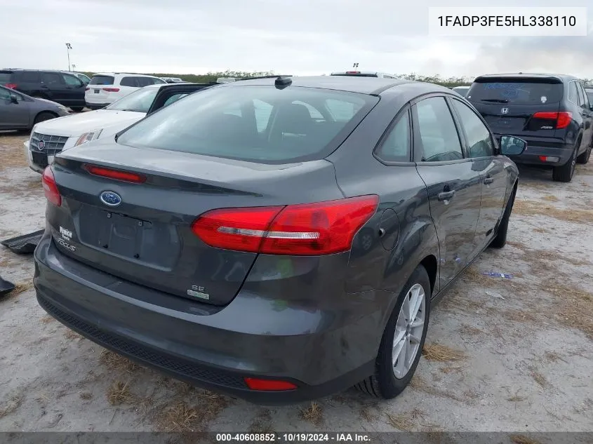 2017 Ford Focus Se VIN: 1FADP3FE5HL338110 Lot: 40608852