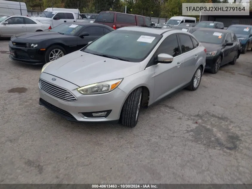 2017 Ford Focus Titanium VIN: 1FADP3J2XHL279164 Lot: 40613463