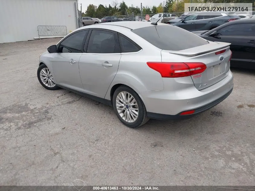 2017 Ford Focus Titanium VIN: 1FADP3J2XHL279164 Lot: 40613463