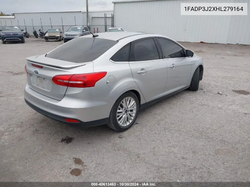 2017 Ford Focus Titanium VIN: 1FADP3J2XHL279164 Lot: 40613463