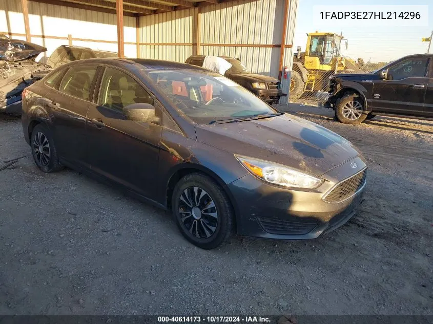 2017 Ford Focus S VIN: 1FADP3E27HL214296 Lot: 40614173