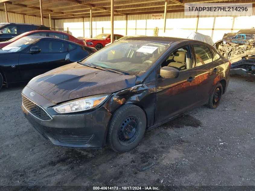 2017 Ford Focus S VIN: 1FADP3E27HL214296 Lot: 40614173