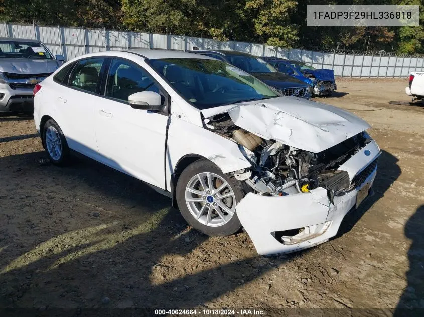 2017 Ford Focus Se VIN: 1FADP3F29HL336818 Lot: 40624664