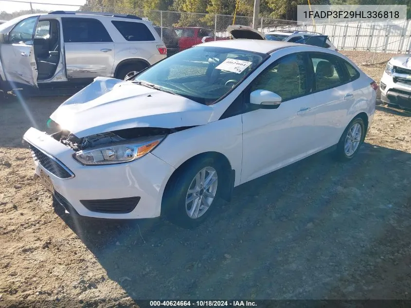 2017 Ford Focus Se VIN: 1FADP3F29HL336818 Lot: 40624664