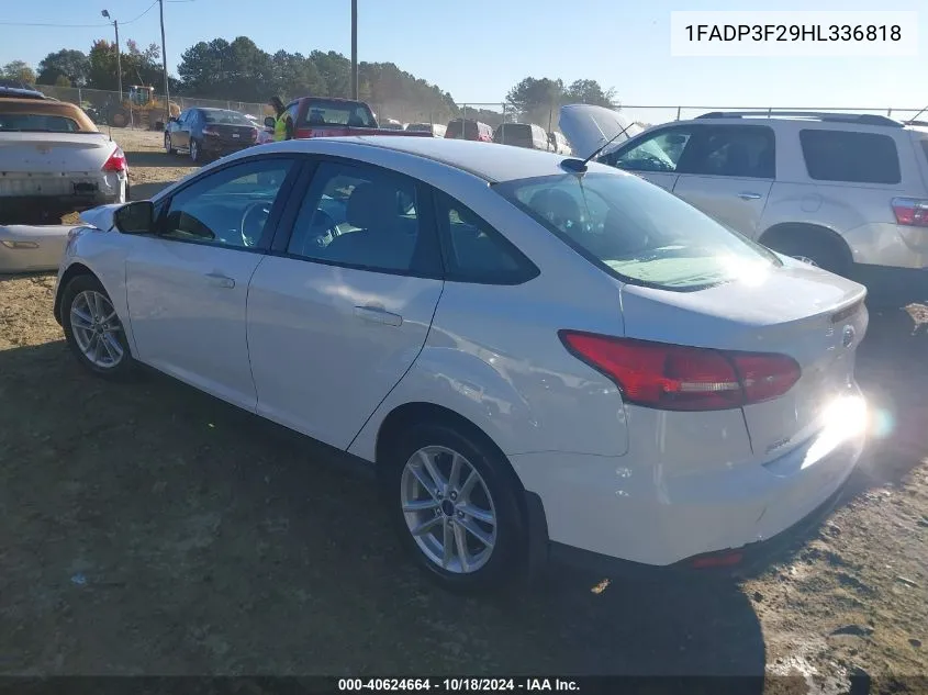 2017 Ford Focus Se VIN: 1FADP3F29HL336818 Lot: 40624664