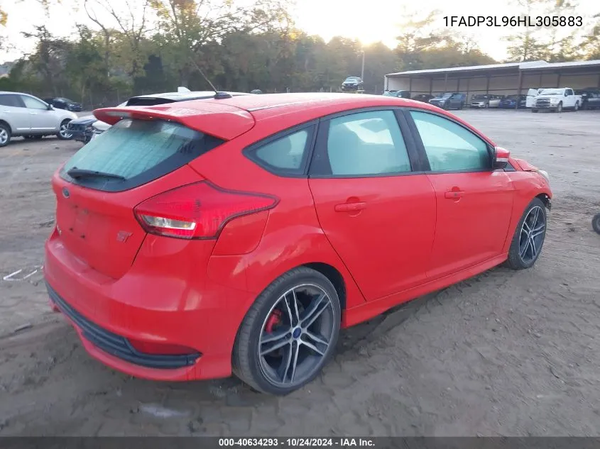 2017 Ford Focus St VIN: 1FADP3L96HL305883 Lot: 40634293