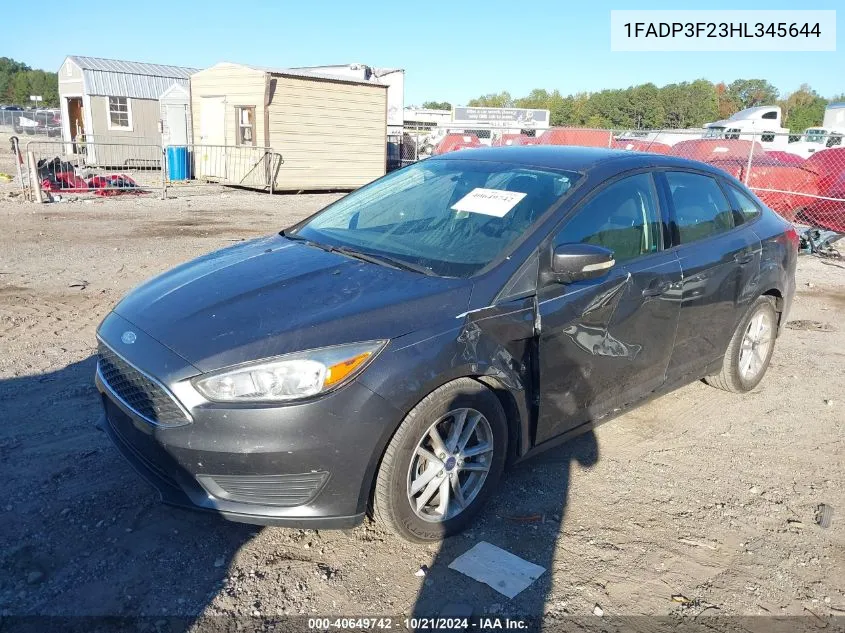 2017 Ford Focus Se VIN: 1FADP3F23HL345644 Lot: 40649742