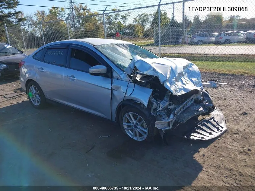 2017 Ford Focus Se VIN: 1FADP3F20HL309068 Lot: 40656735