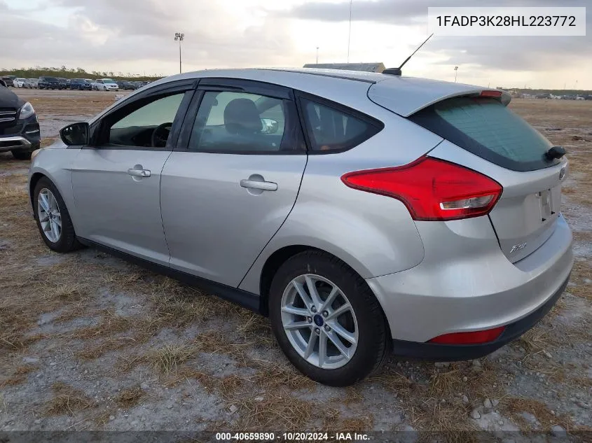 2017 Ford Focus Se VIN: 1FADP3K28HL223772 Lot: 40659890