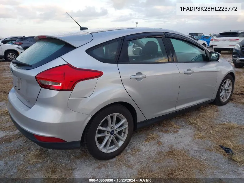 2017 Ford Focus Se VIN: 1FADP3K28HL223772 Lot: 40659890