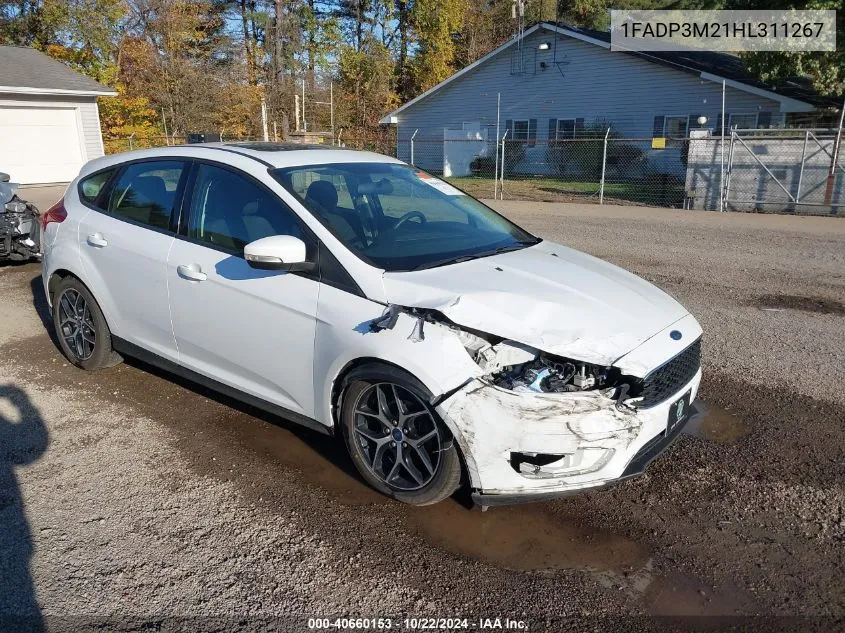 2017 Ford Focus Sel VIN: 1FADP3M21HL311267 Lot: 40660153