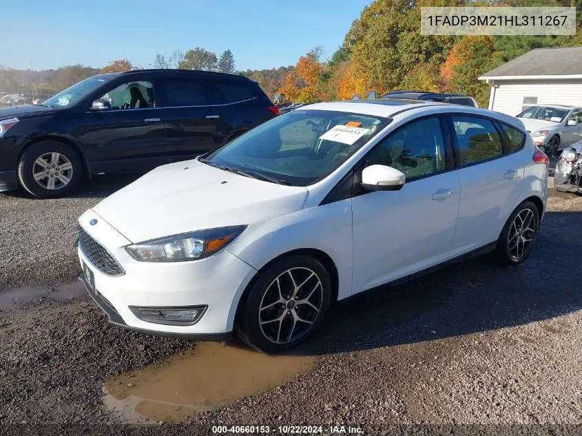 2017 Ford Focus Sel VIN: 1FADP3M21HL311267 Lot: 40660153