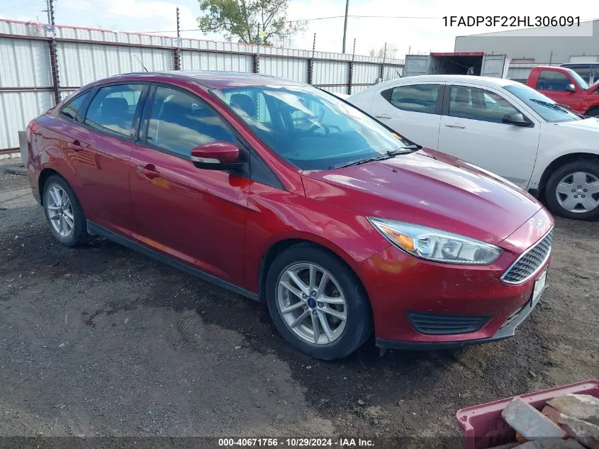 2017 Ford Focus Se VIN: 1FADP3F22HL306091 Lot: 40671756