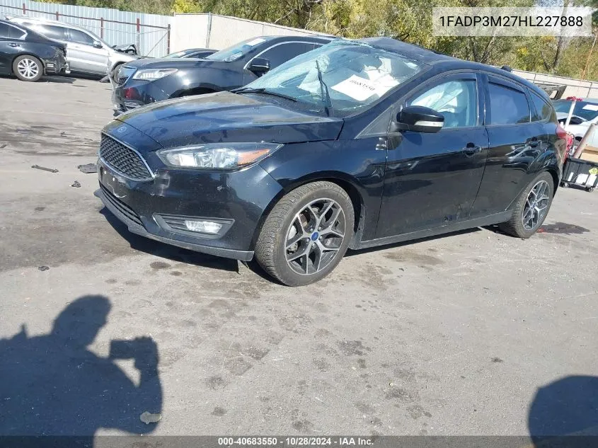 2017 Ford Focus Sel VIN: 1FADP3M27HL227888 Lot: 40683550