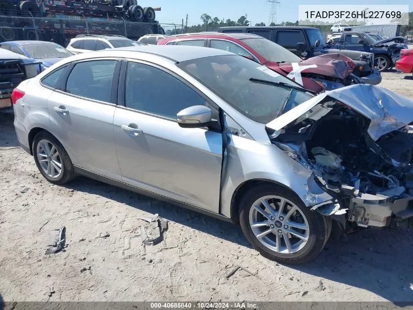 2017 Ford Focus Se VIN: 1FADP3F26HL227698 Lot: 40685840