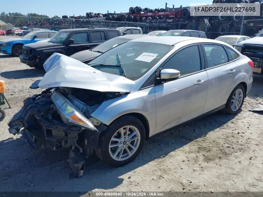 2017 Ford Focus Se VIN: 1FADP3F26HL227698 Lot: 40685840