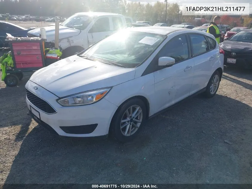 2017 Ford Focus Se VIN: 1FADP3K21HL211477 Lot: 40691775