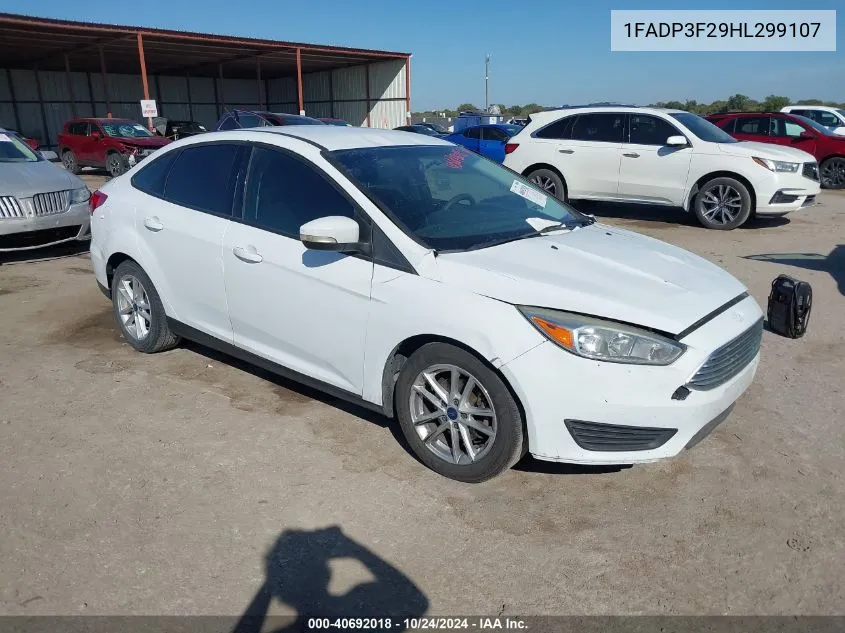 2017 Ford Focus Se VIN: 1FADP3F29HL299107 Lot: 40692018