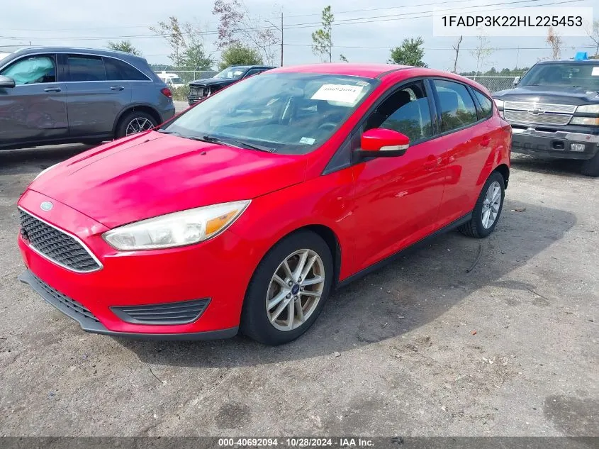 2017 Ford Focus Se VIN: 1FADP3K22HL225453 Lot: 40692094