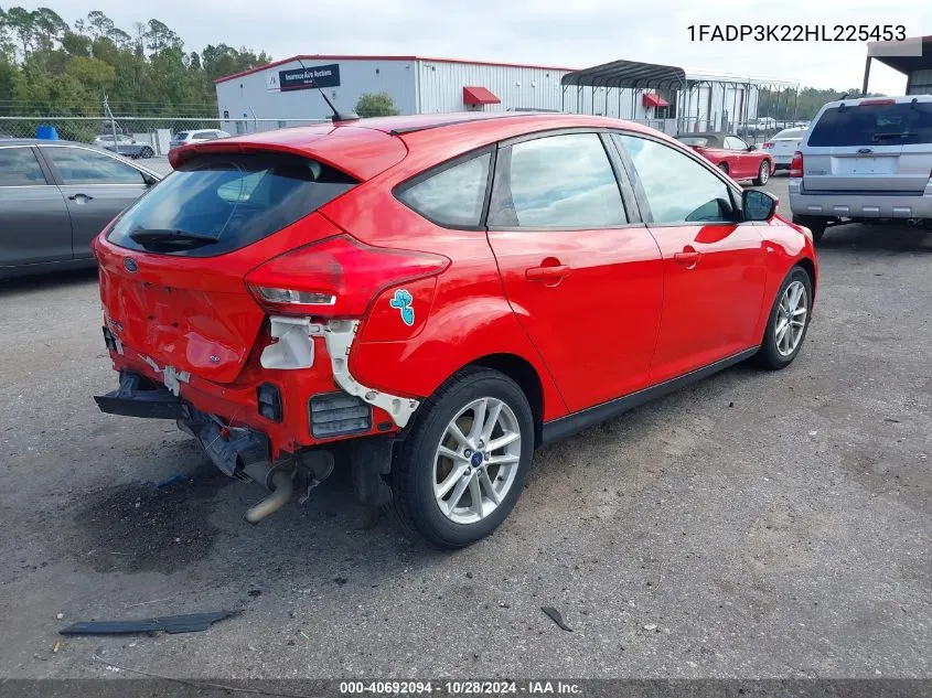 2017 Ford Focus Se VIN: 1FADP3K22HL225453 Lot: 40692094