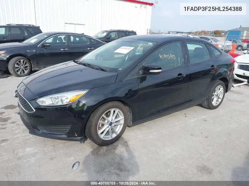 2017 Ford Focus Se VIN: 1FADP3F25HL254388 Lot: 40705703