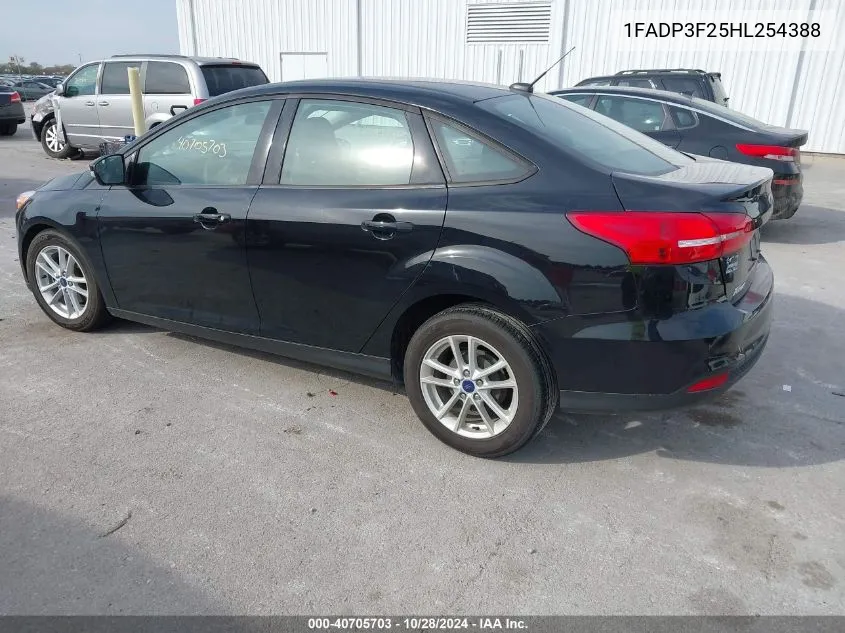 2017 Ford Focus Se VIN: 1FADP3F25HL254388 Lot: 40705703