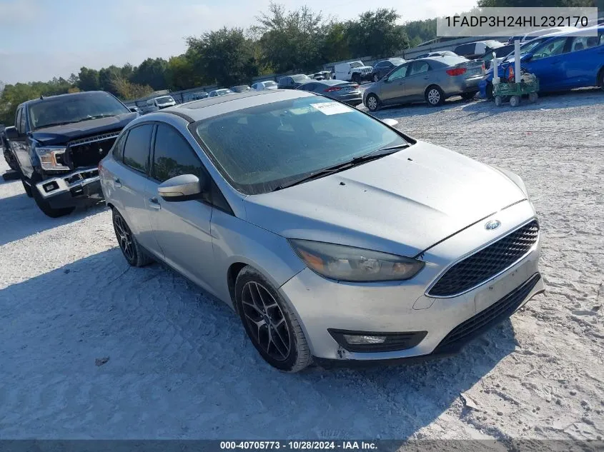 2017 Ford Focus Sel VIN: 1FADP3H24HL232170 Lot: 40705773