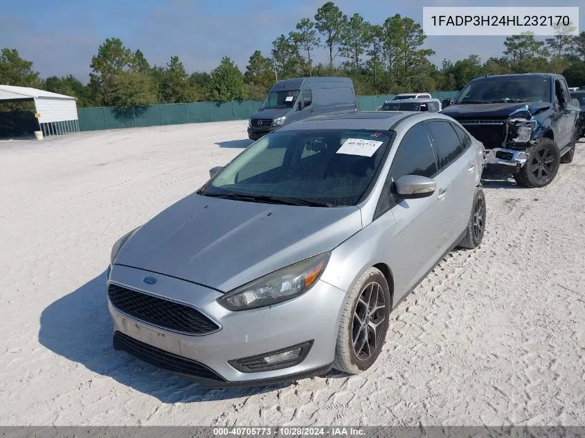 2017 Ford Focus Sel VIN: 1FADP3H24HL232170 Lot: 40705773