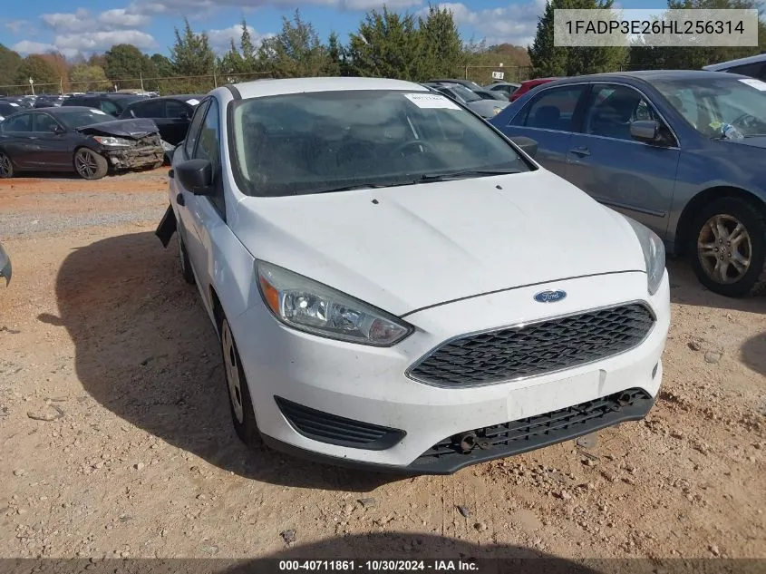 2017 Ford Focus S VIN: 1FADP3E26HL256314 Lot: 40711861