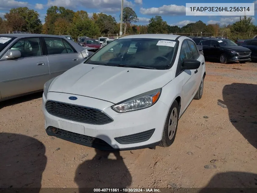 2017 Ford Focus S VIN: 1FADP3E26HL256314 Lot: 40711861