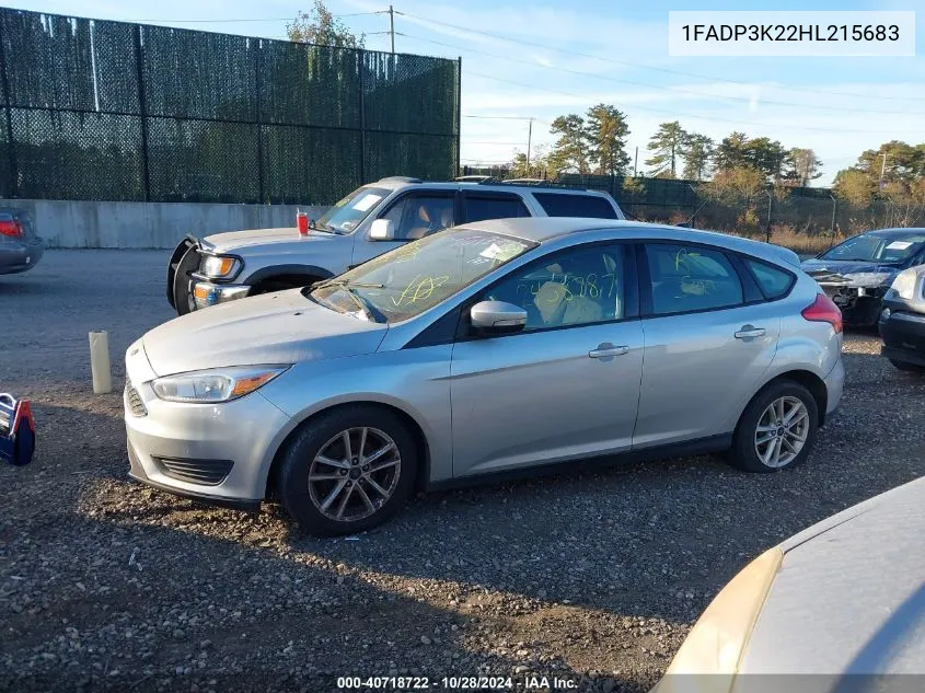 2017 Ford Focus Se VIN: 1FADP3K22HL215683 Lot: 40718722