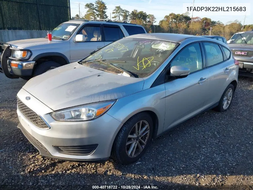 2017 Ford Focus Se VIN: 1FADP3K22HL215683 Lot: 40718722