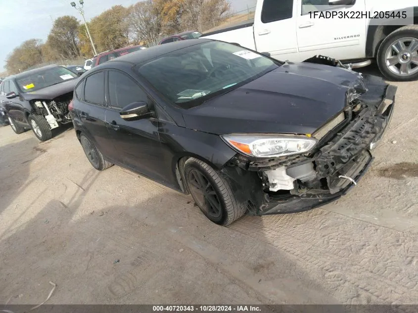 2017 Ford Focus Se VIN: 1FADP3K22HL205445 Lot: 40720343