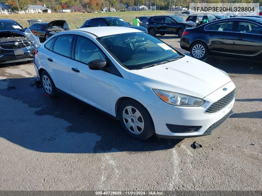 2017 Ford Focus S VIN: 1FADP3E20HL328804 Lot: 40729659