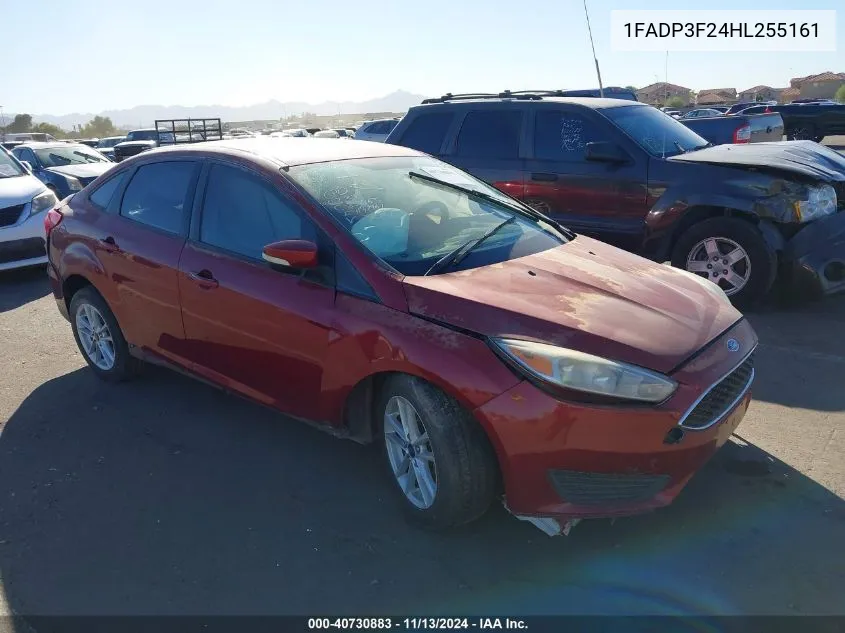 2017 Ford Focus Se VIN: 1FADP3F24HL255161 Lot: 40730883