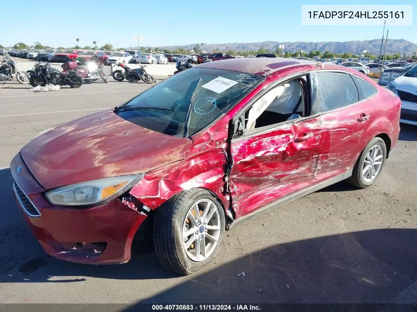 2017 Ford Focus Se VIN: 1FADP3F24HL255161 Lot: 40730883