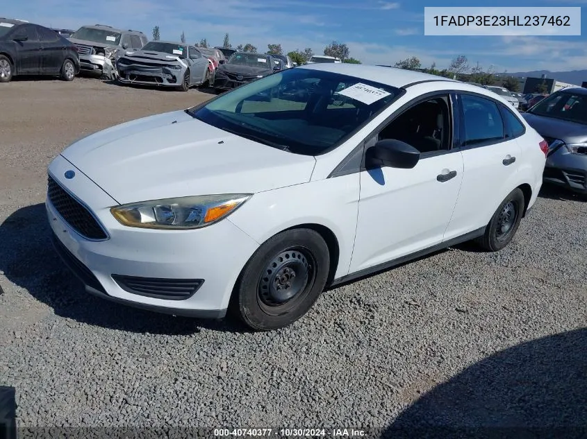 2017 Ford Focus S VIN: 1FADP3E23HL237462 Lot: 40740377