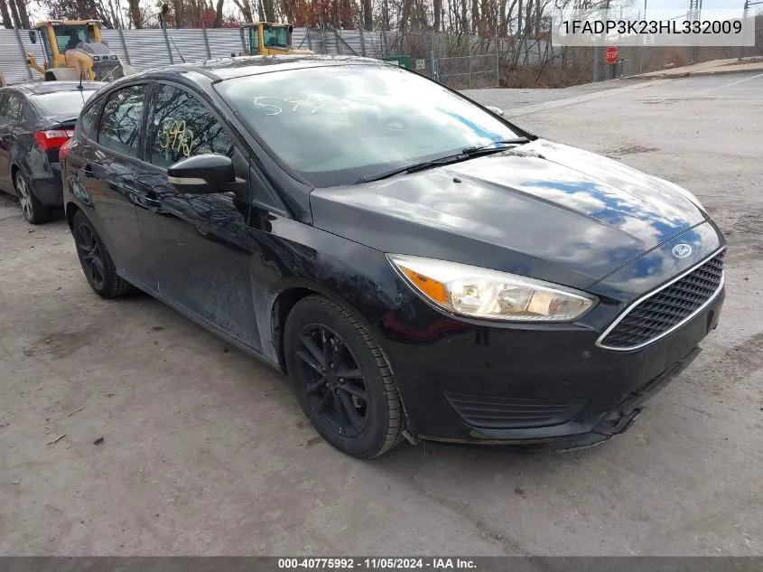 2017 Ford Focus Se VIN: 1FADP3K23HL332009 Lot: 40775992