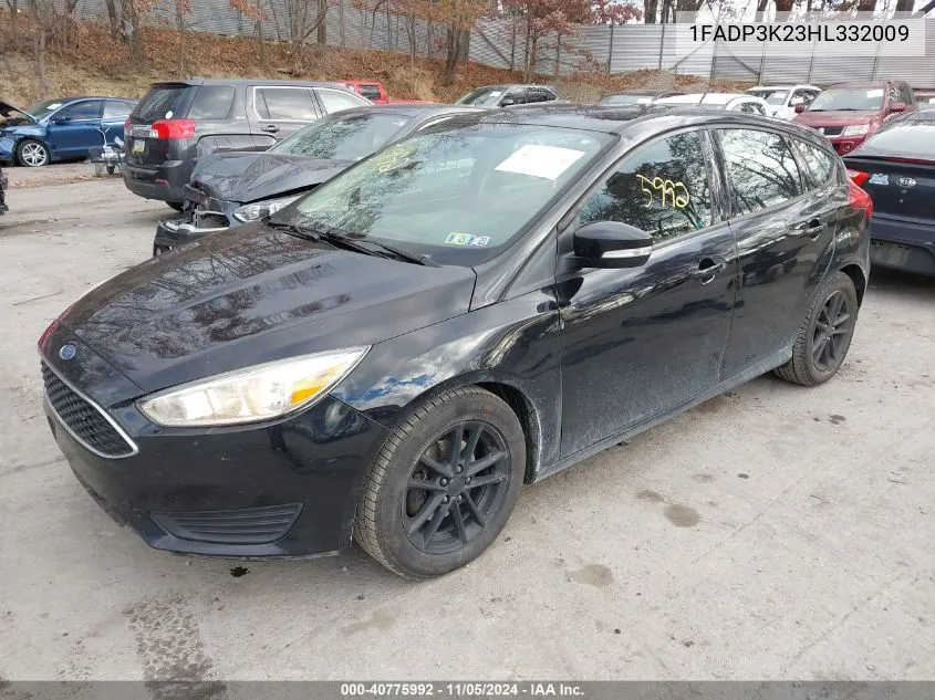 2017 Ford Focus Se VIN: 1FADP3K23HL332009 Lot: 40775992