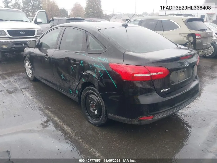 2017 Ford Focus S VIN: 1FADP3E29HL338408 Lot: 40777857